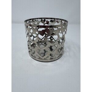 Bath & Body Works Slatkin Co 3-Wick Candle Holder Hearts Valentines Day Love